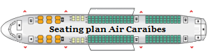Seating plan Air Caraíbes