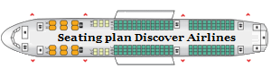 Seating plan Discover Airlines