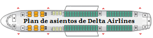 Planos de asientos Delta Airlines