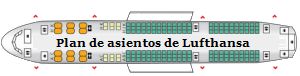 Planos de asientos Lufthansa